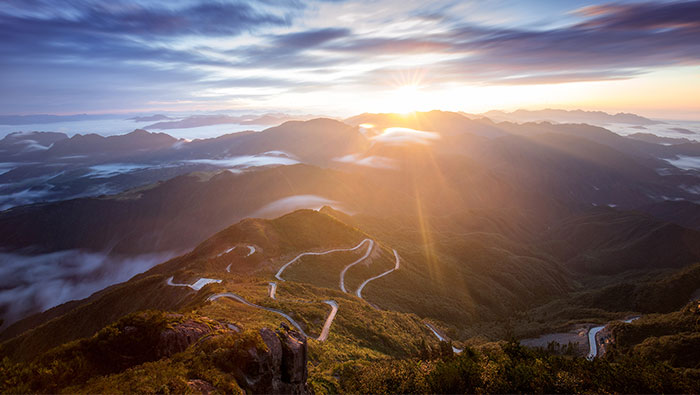 东瓯第一高峰金鸡山美吗_金鸡山美丽风景日出照片壁纸