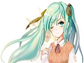 初音未来调皮眨眼睛超清唯美桌面壁纸图片