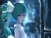 初音未来白色礼服超清回眸唯美桌面壁纸图片