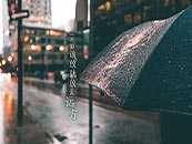 高清文字壁纸下雨天与放手唯美桌面图片