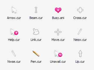可爱粉红色鼠标指针-Xsoftware