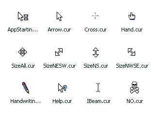 小巧精致鼠标指针-Fedora7