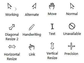 铅笔手绘鼠标指针