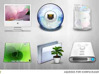 个性养眼IP包-Aqueous For IconPackager