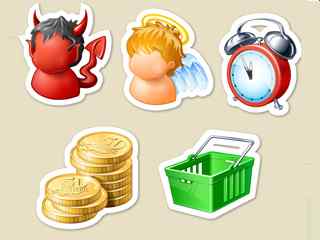 购物图标－Fridge Magnets Icons