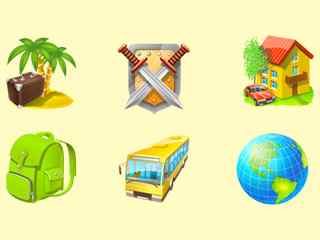 旅游场景图标-Travel Icon Set