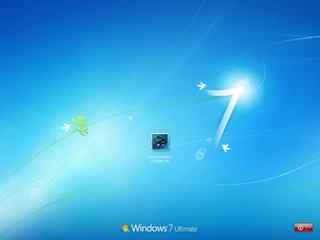 蓝色春天桌面登陆界面-Windows 7 Login Screen for XP