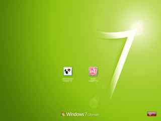 炫光登陆界面-绿色-Win 7 Login for XP Green