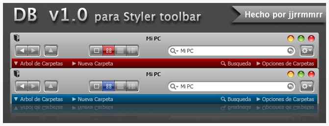 红与蓝苹果stylertoolbar-DB para stylertoolbar