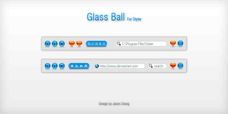 蓝色卡通风格stylertool-Glass Ball