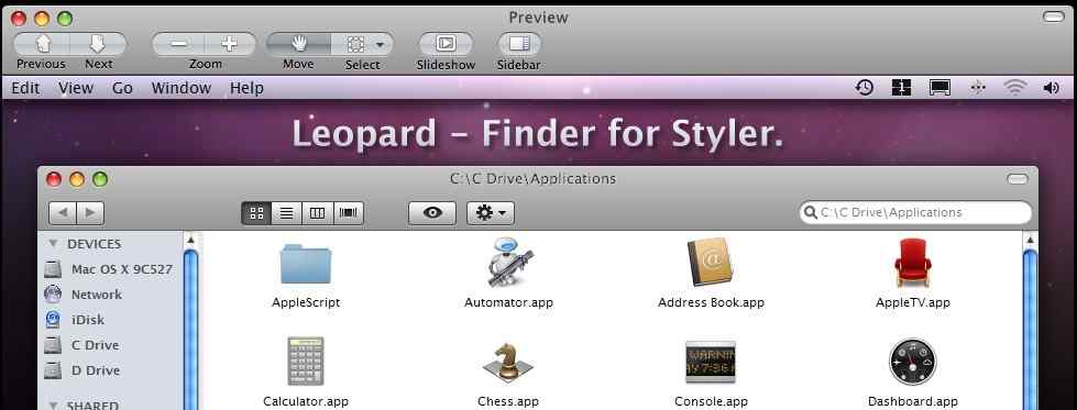 苹果stylertool-Leopard Finder for Styler