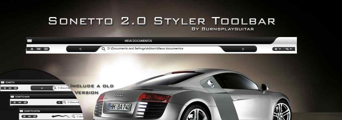 黑色个性stylertool-Sonetto 2.0 Styler toolbar