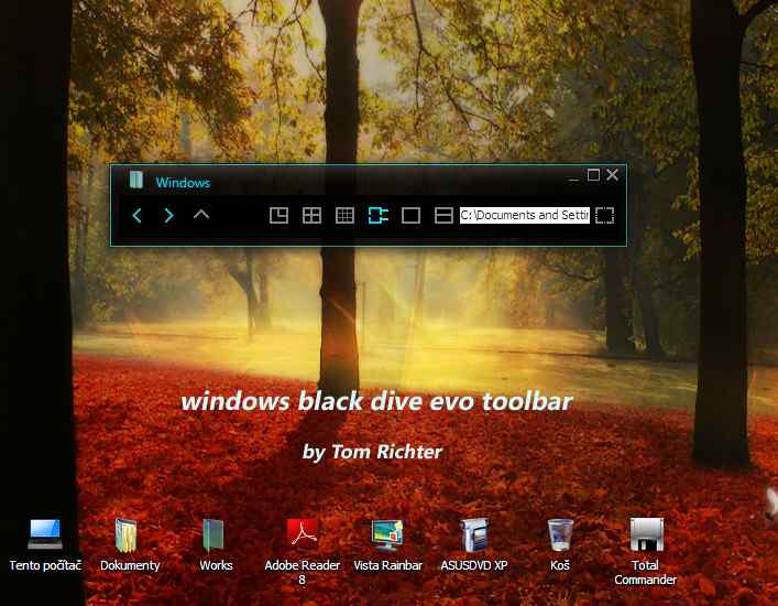 黑色简洁stylertool下载-windows black dive evo toolbar