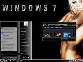 黑色简约主题 windows 7 babes edition