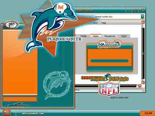 绿色水晶海豚主题 -Miami Dolphins