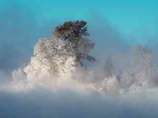 朦胧雪景xp壁纸