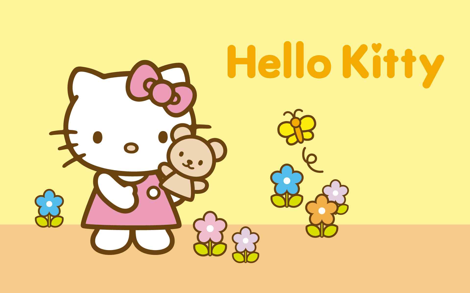 hello kitty壁纸之五彩的小花