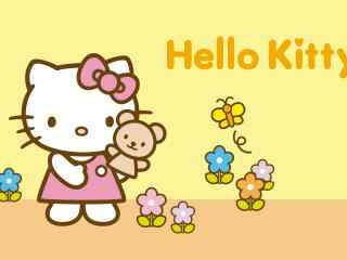 hello kitty壁纸之五彩的小花