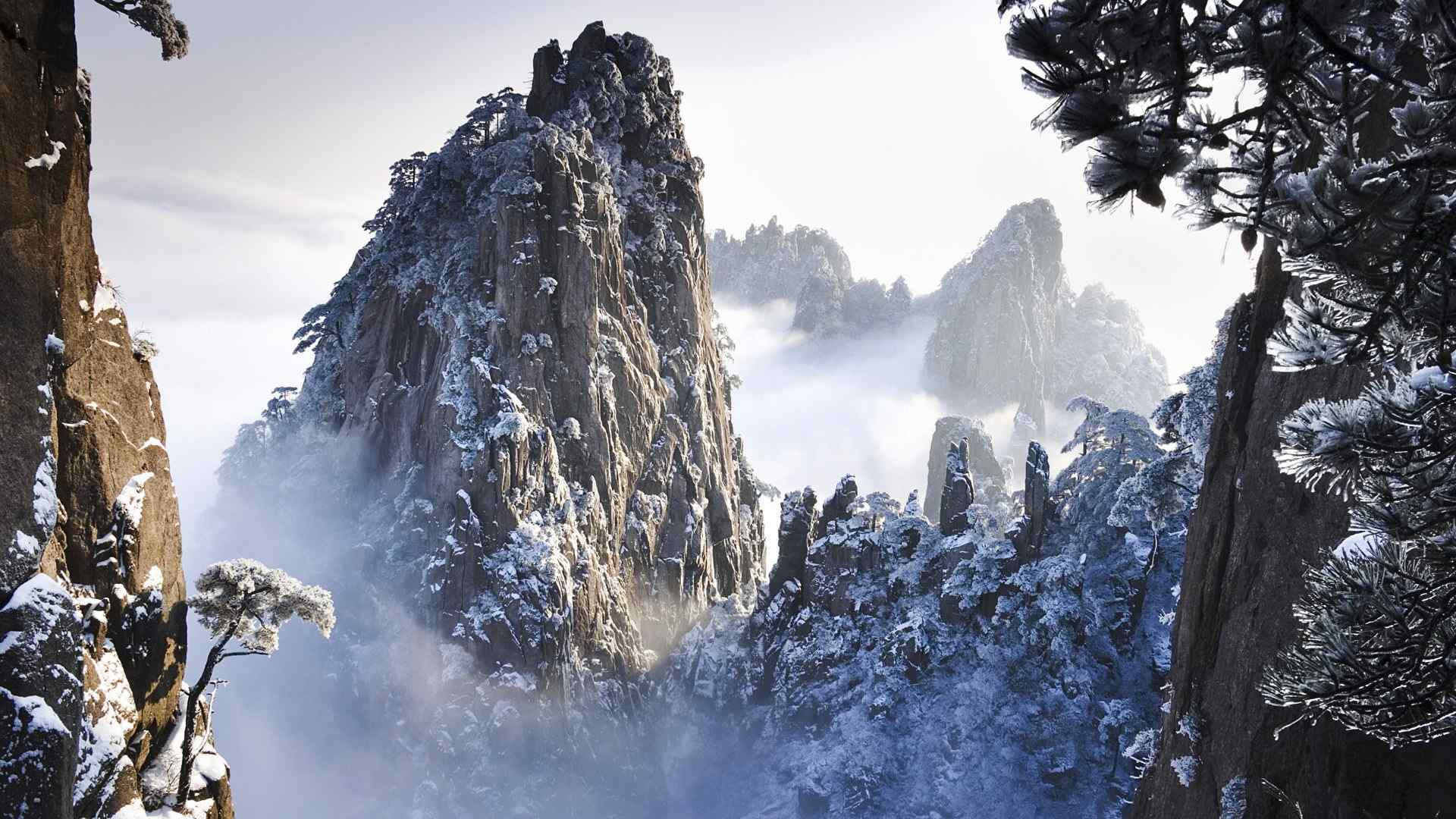 黄山桌面壁纸之美丽雪景