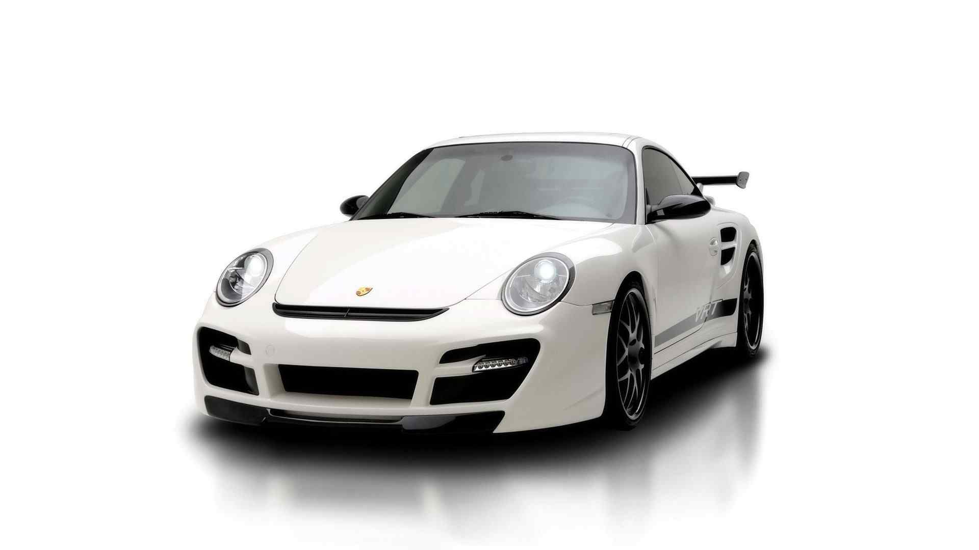 白色保时捷997GT3汽车桌面壁纸