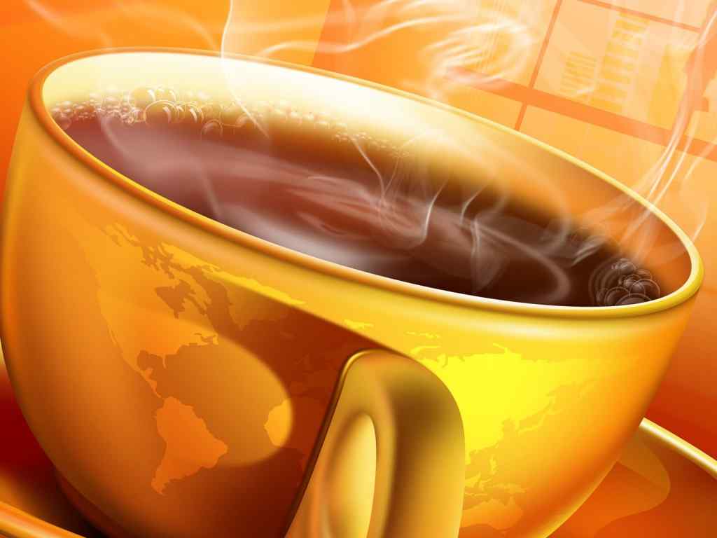 手绘咖啡杯壁纸-3D Coffee cup Wallpaper