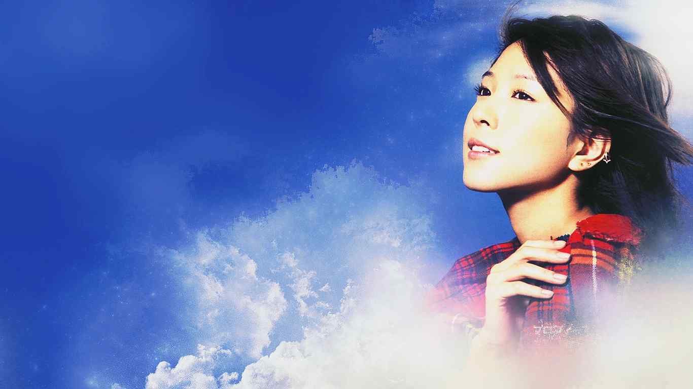 天真美女摄影壁纸