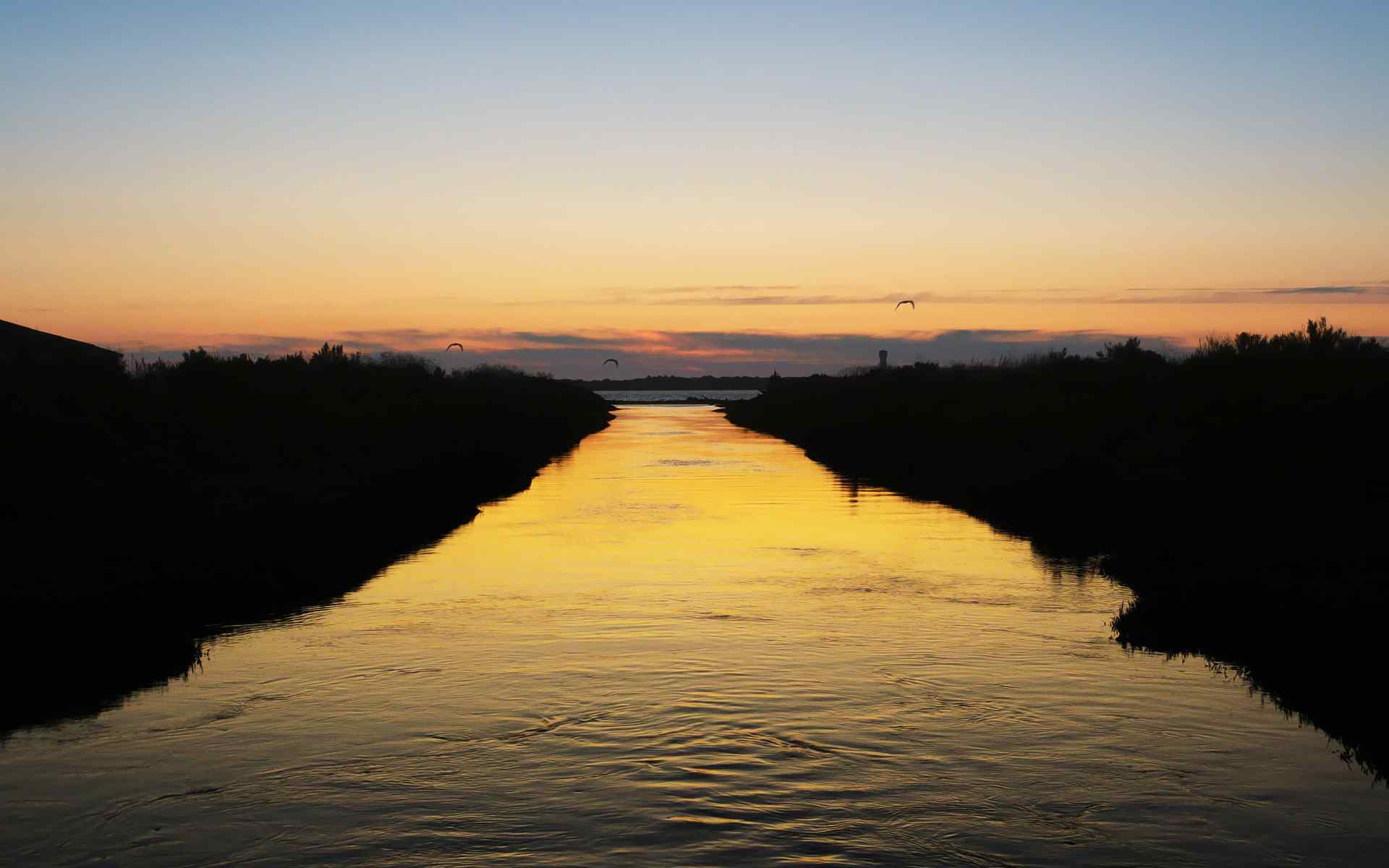 夕阳西下风景壁纸