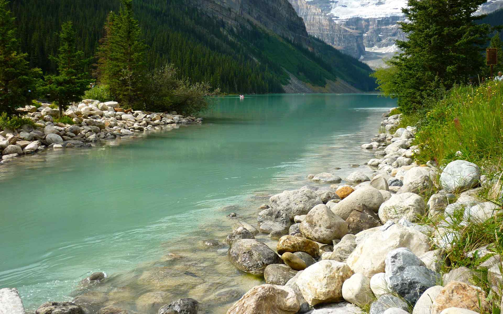 小溪流水自然风景壁纸