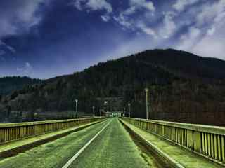 宽阔道路风景壁纸