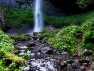 小溪流水风景壁纸