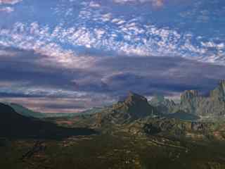 空旷山峰风景壁纸