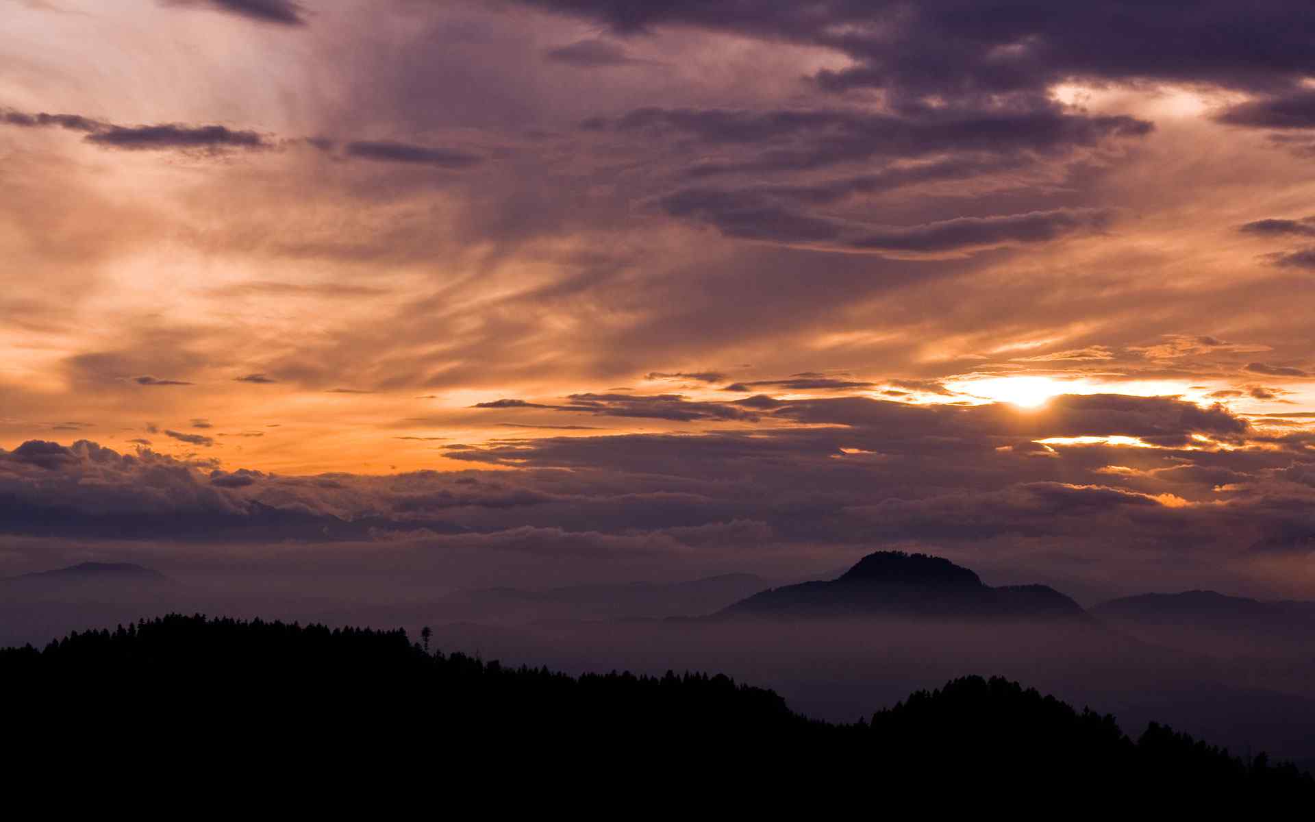 黄昏晚景风景壁纸