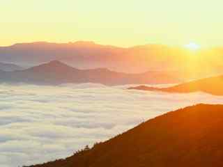 夕阳山野风景壁纸