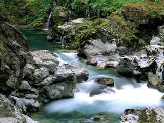 山涧清泉风景壁纸