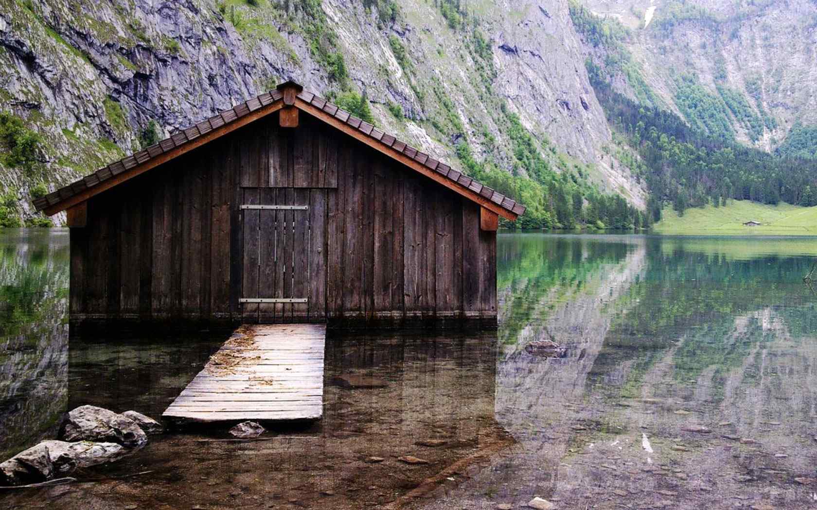 山水木屋风景壁纸