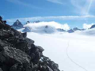 雪栾山峰摄影壁纸