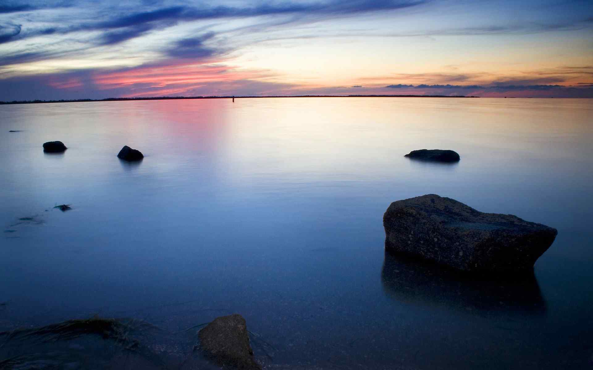 暮色冰河风景壁纸