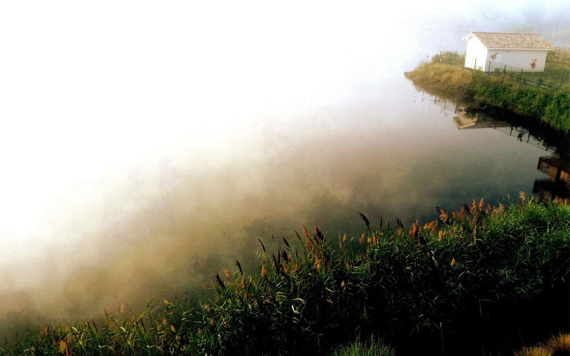 迷雾山河风景壁纸