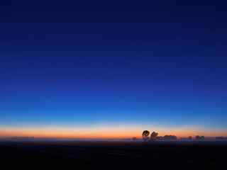 夕阳山野风景壁纸