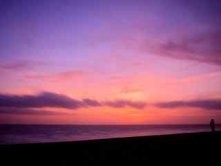 大海夕阳风景壁纸