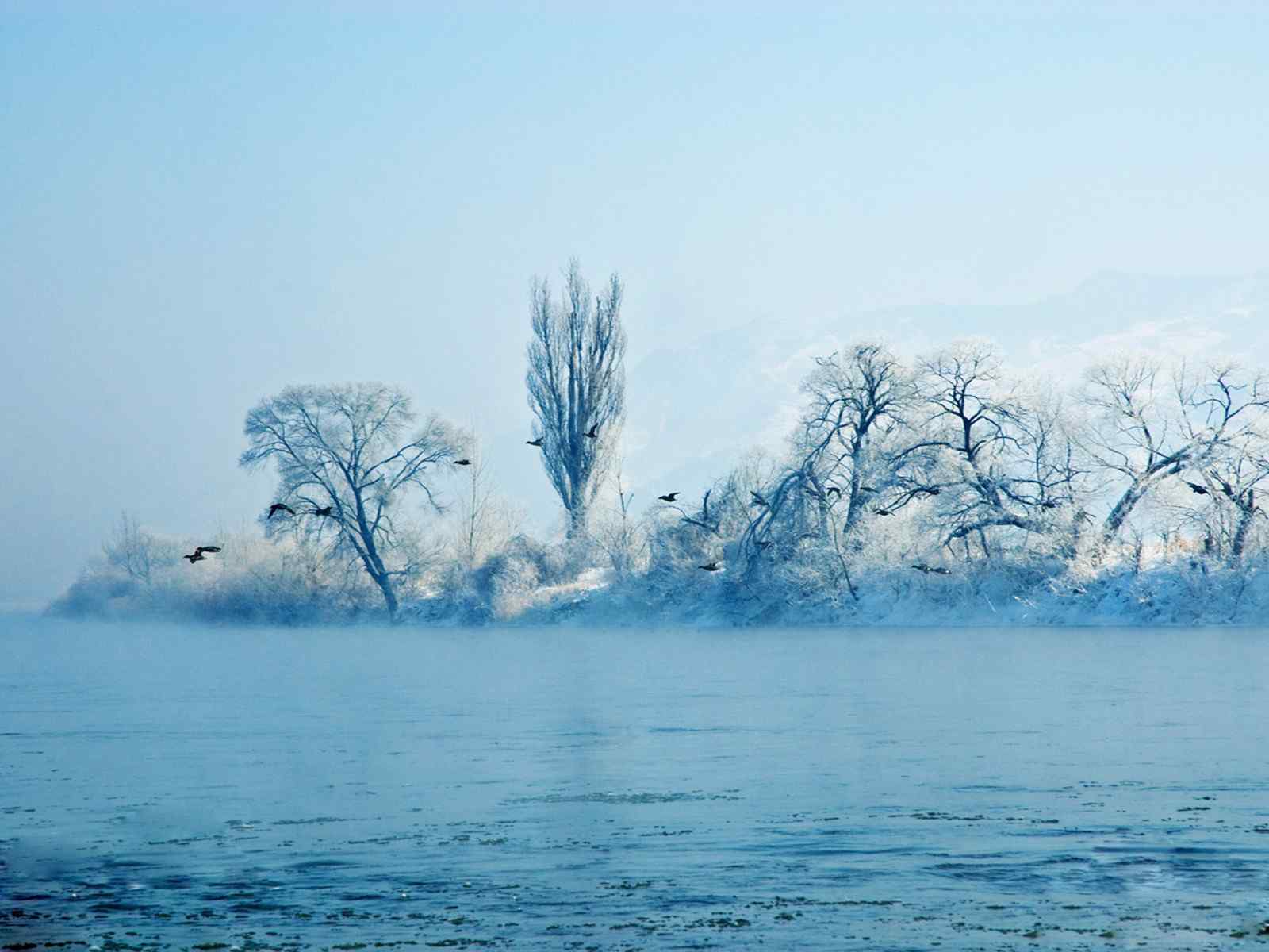 冰河雪景壁纸