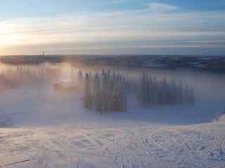 辽阔山野雪景壁纸