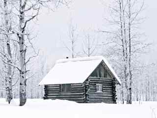 雪景小屋摄影壁纸