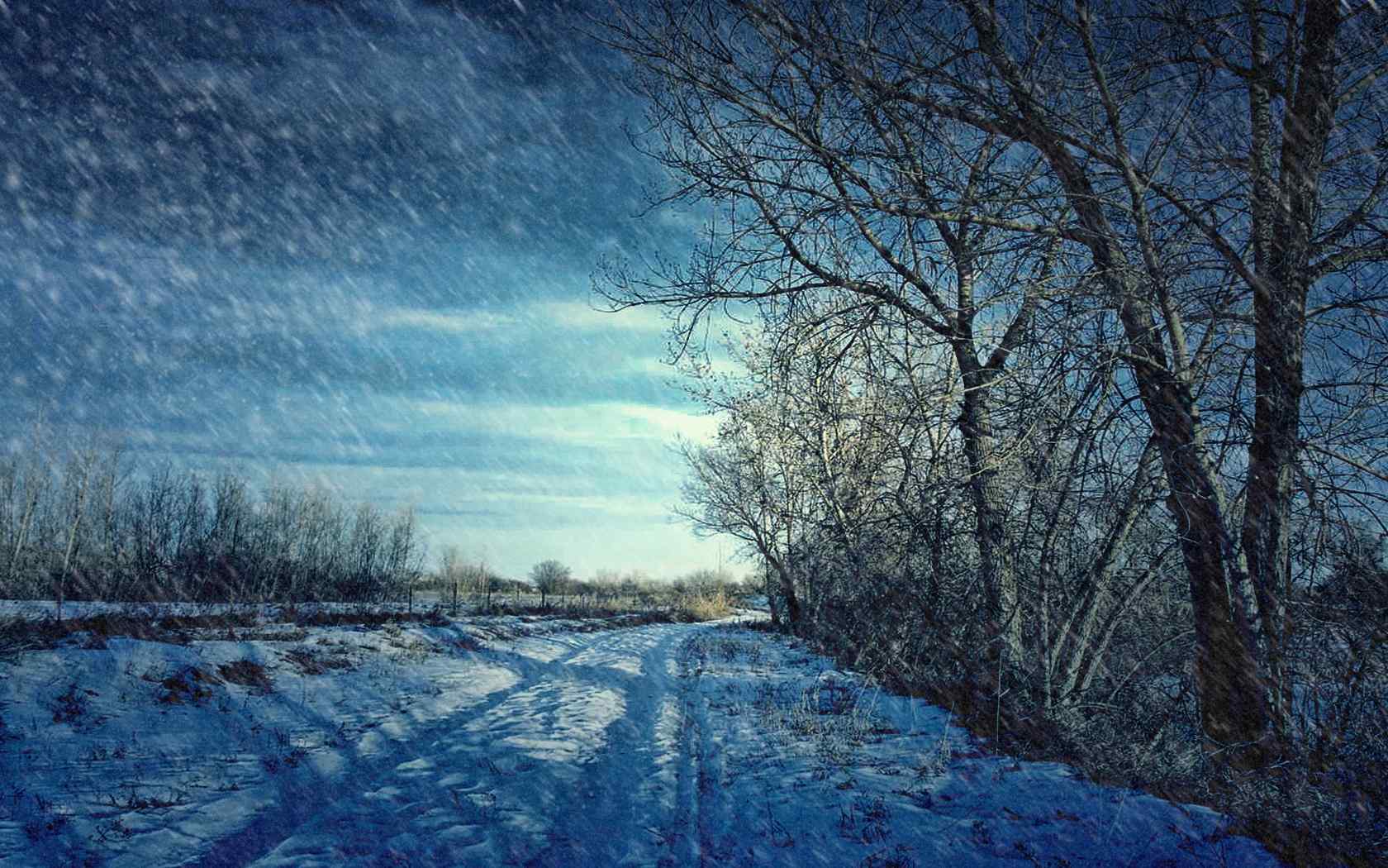 山林雪景摄影壁纸