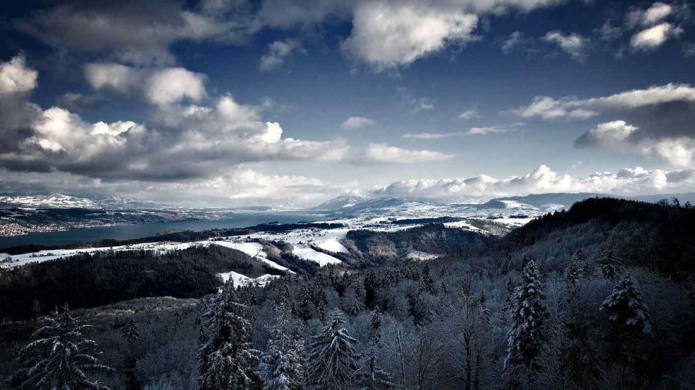 高山流水风景壁纸