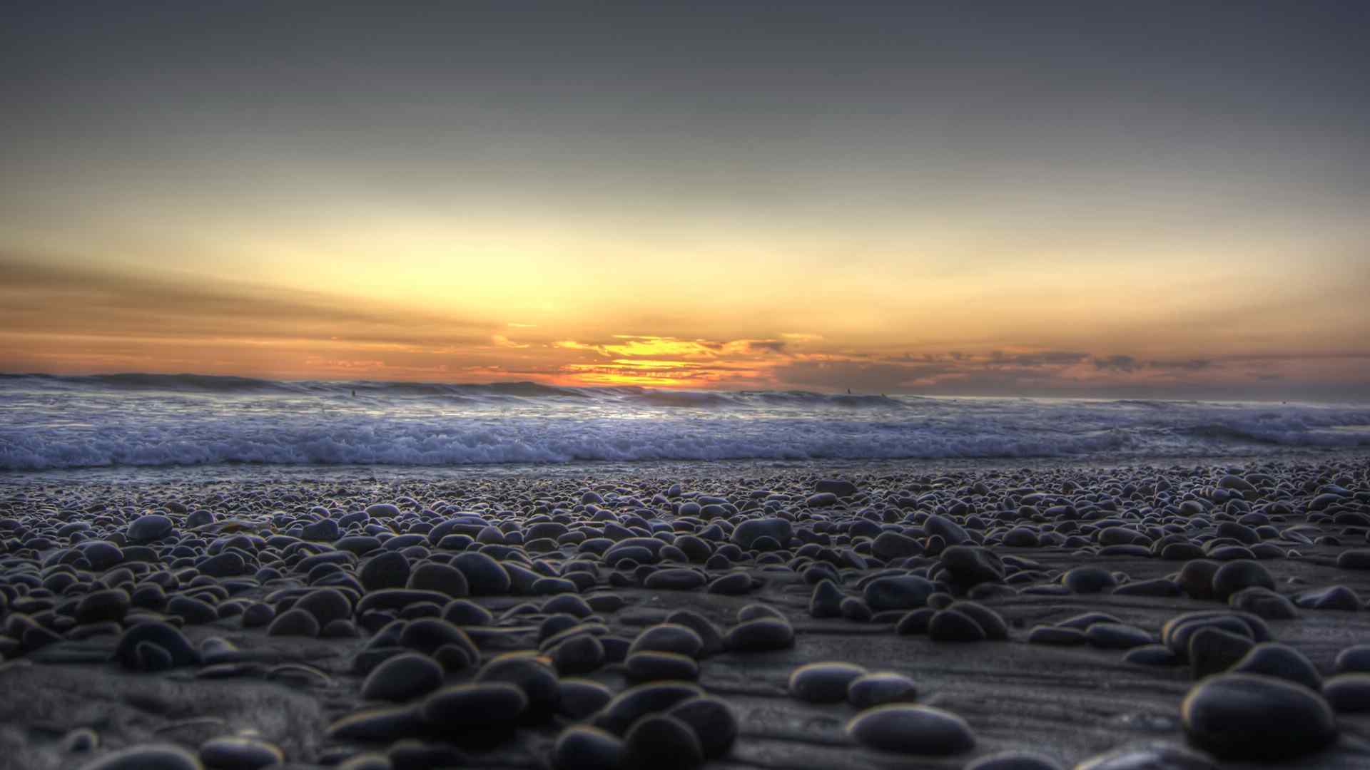 海浪沙滩摄影壁纸