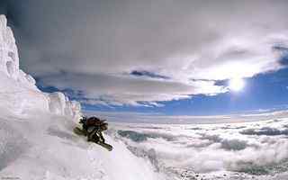 雪山滑雪风景壁纸