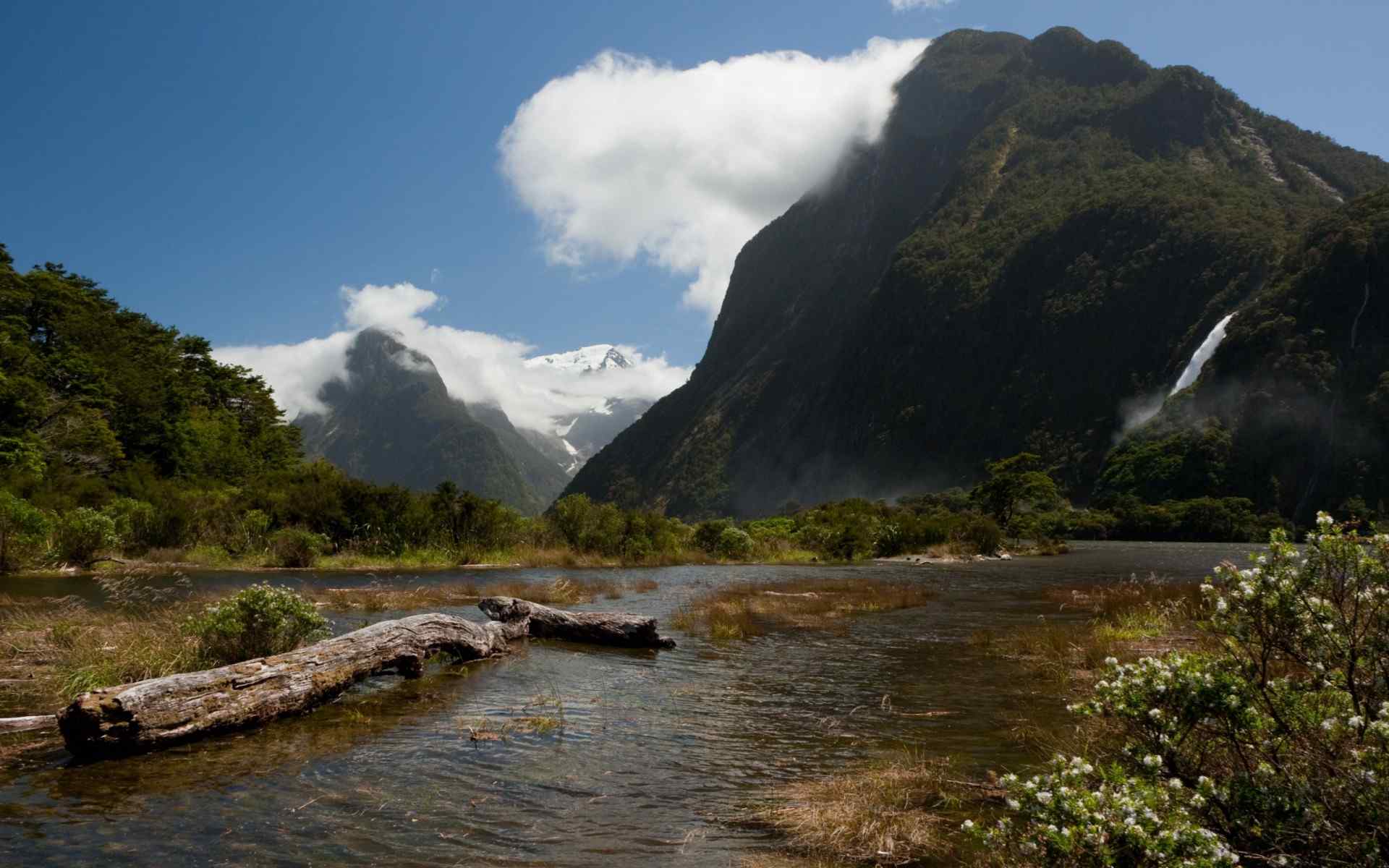 山川溪流特写壁纸