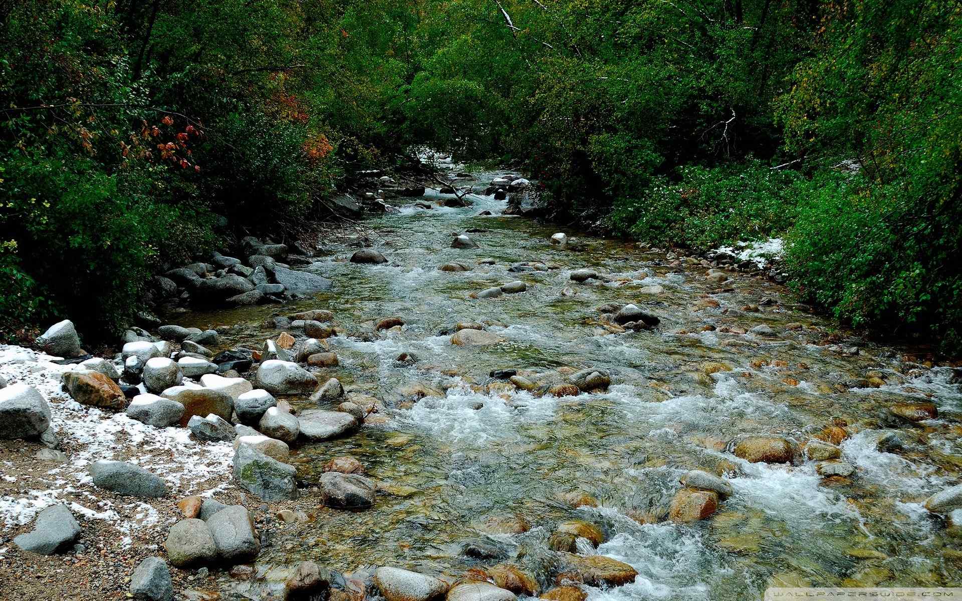 小溪流水风景壁纸