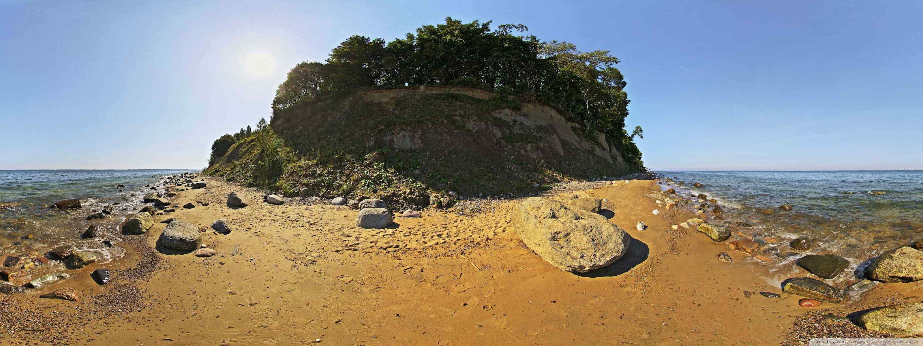 海上孤岛风景壁纸